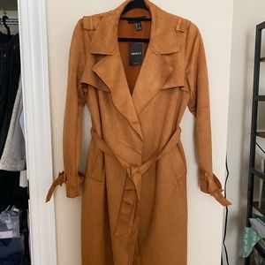 Suede Trench Coat